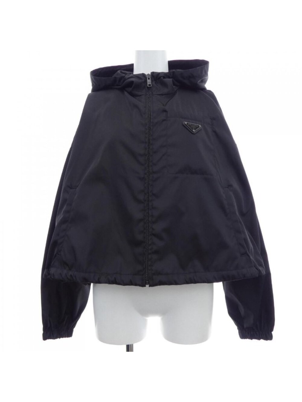 Prada Re-Nylon Cropped Jacket Triangle Logo